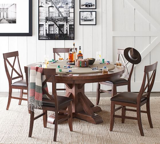 Benchwright Round Poker Table Pottery Barn