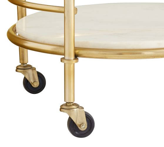 Monique Lhuillier Marble Bar Cart Pottery Barn