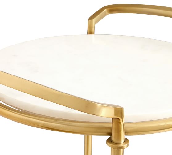Monique Lhuillier Marble Bar Cart Pottery Barn
