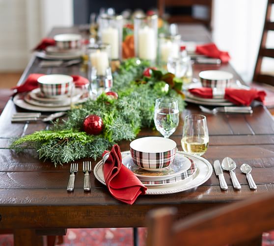 Denver Plaid Individual Bowl Pottery Barn