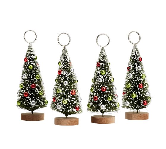 Christmas Tree Place Card Holders, Set of 4 | Pottery Barn