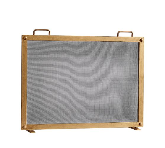 Industrial Fireplace Single Screen Pottery Barn