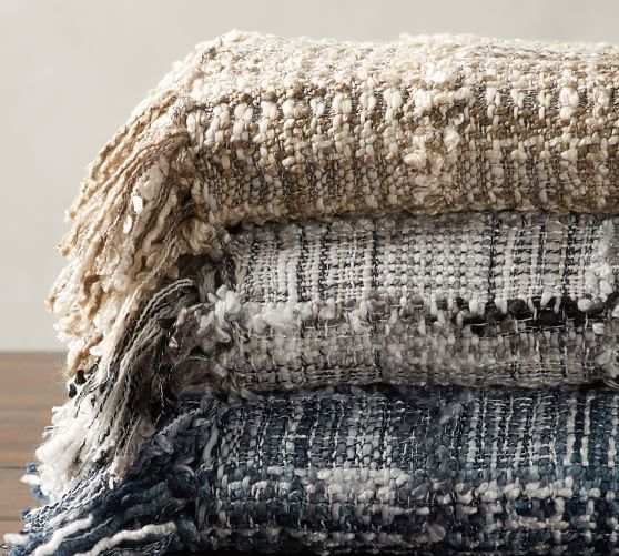 Gabrielle Tweed Throw Blanket Pottery Barn