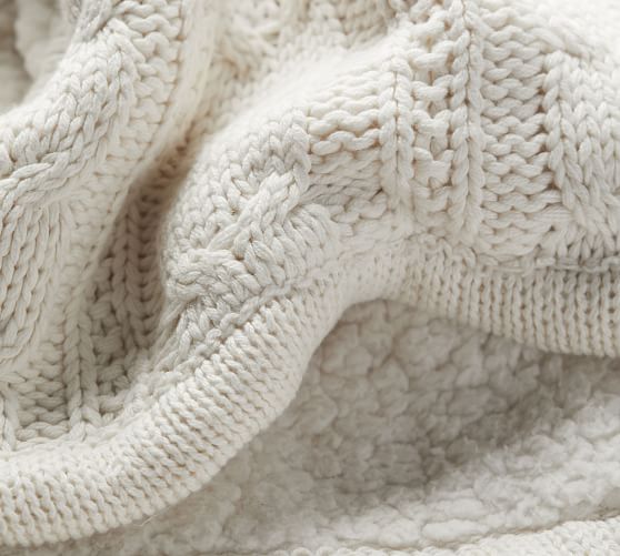 Cozy Cable Knit Throw Pottery Barn