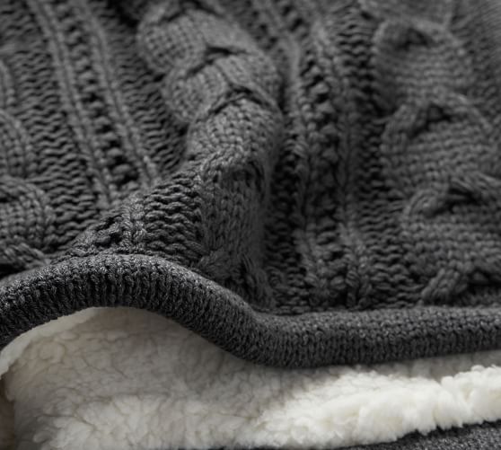Cozy Cable Knit Throw Pottery Barn