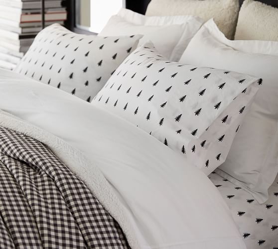 Pine Tree Organic Cotton Sheet Set Pottery Barn