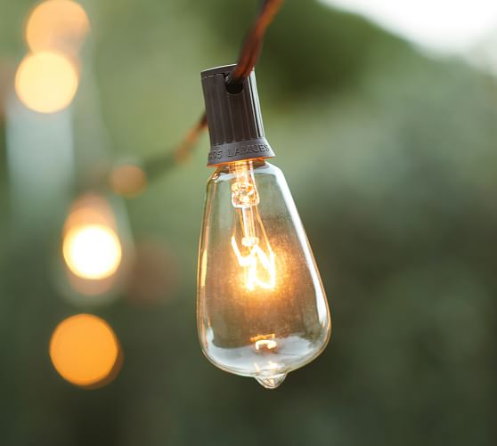 Edison Bulb String Lights Pottery Barn