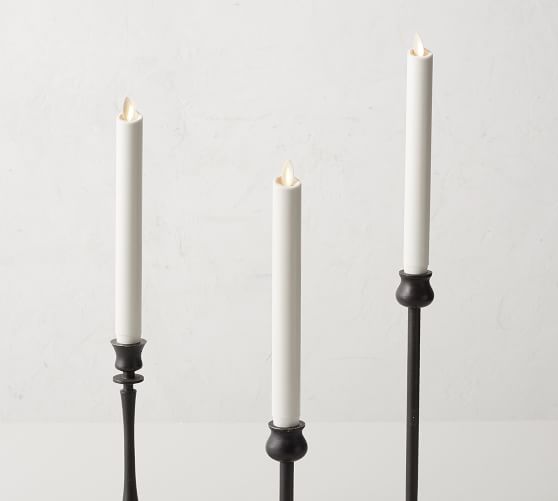Premium Flicker Flameless Wax Taper Candle Pottery Barn