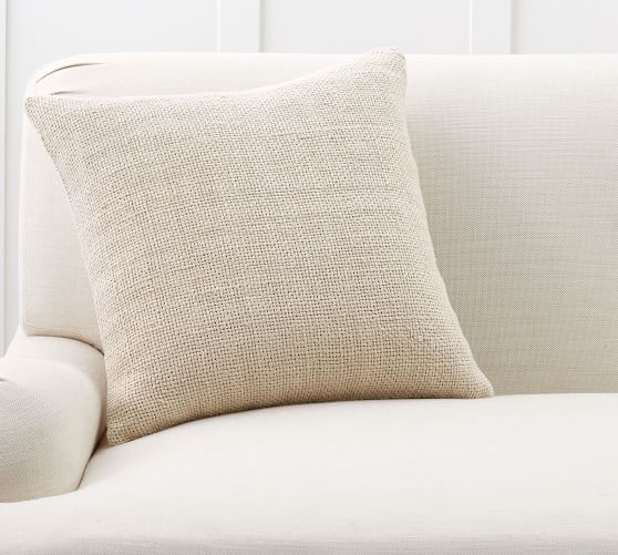 Faye Textured Linen Pillow Cover 20 Flax Pottery Barn