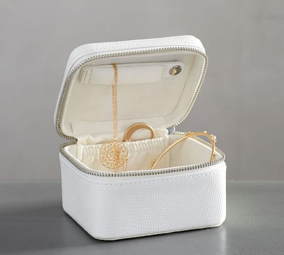Mckenna Leather Small Travel Jewelry Case Pottery Barn