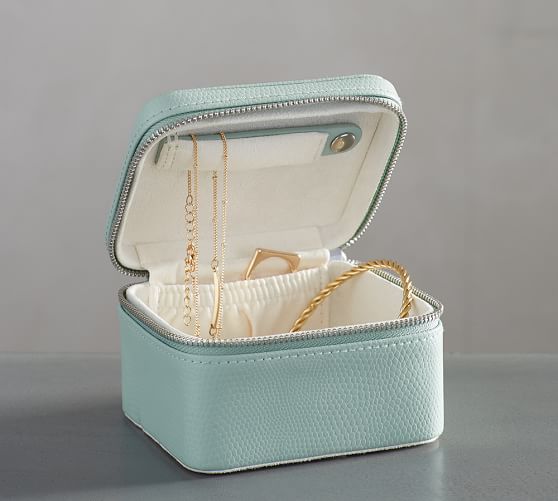 Mckenna Leather Small Travel Jewelry Case Pottery Barn