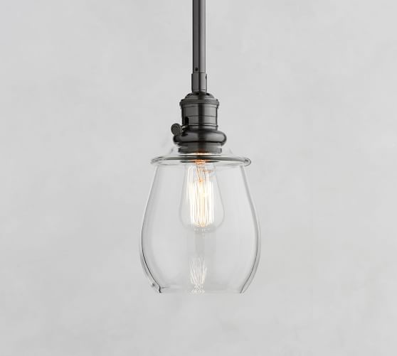 Pb Classic Rod Pendant Petite Glass Globe Pottery Barn