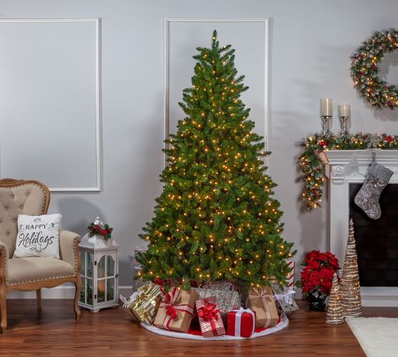 6 5ft 7 5ft 9ft Pre Lit Stone Pine Artificial Christmas Trees