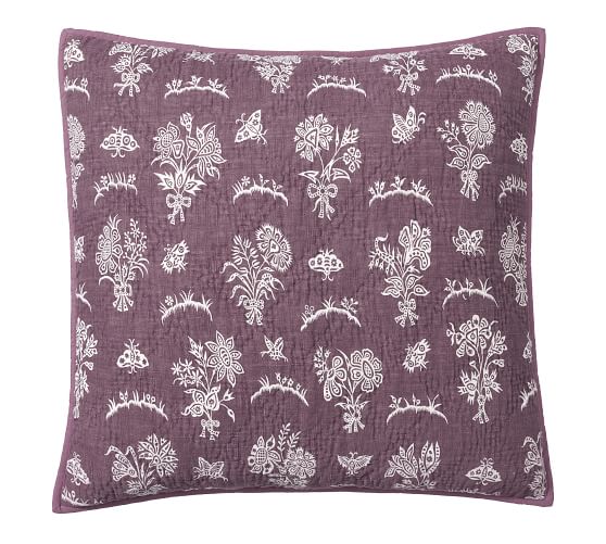 Sinclair Print Quilted Pillow Sham Pottery Barn