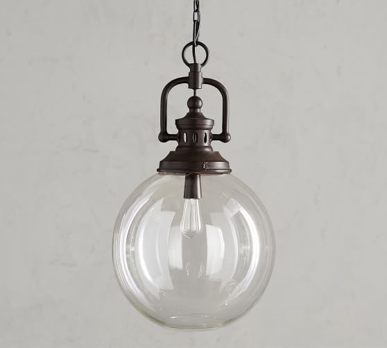 Duke Oversized Indoor Outdoor Recycled Glass Pendant Pottery Barn