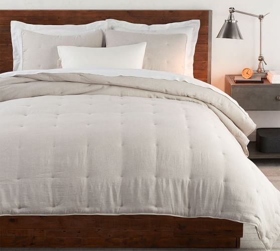 Belgian Flax Linen Comforter Flax Pottery Barn
