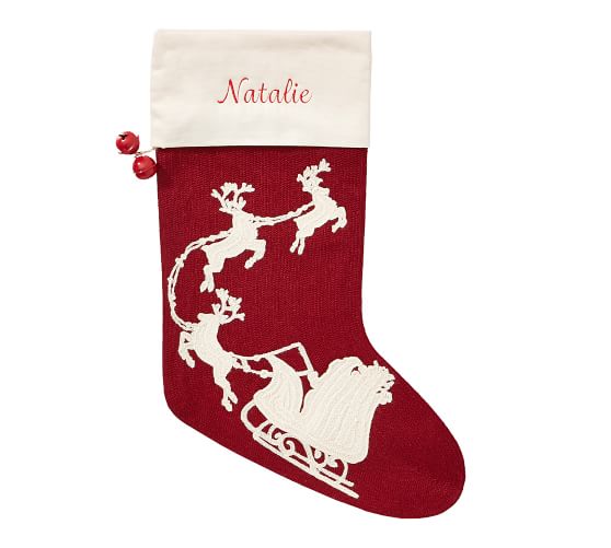 Personalized Holiday Icons Crewel Stockings Pottery Barn