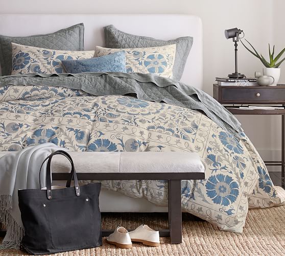 Tula Suzani Cotton Print Patterned Duvet Cover Pottery Barn