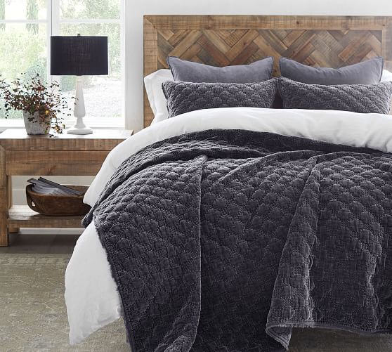 Velvet Lattice Quilt Pottery Barn