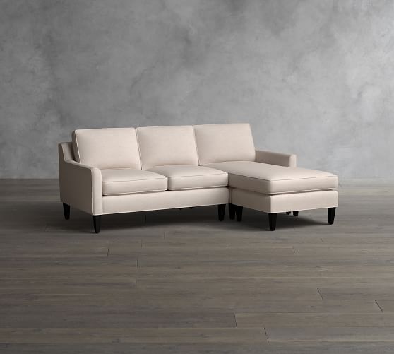 Beverly Upholstered Sofa with Chaise Sectional Pottery Barn