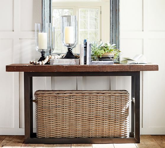 Bookcase Console Table All Entryway Furniture Pottery Barn
