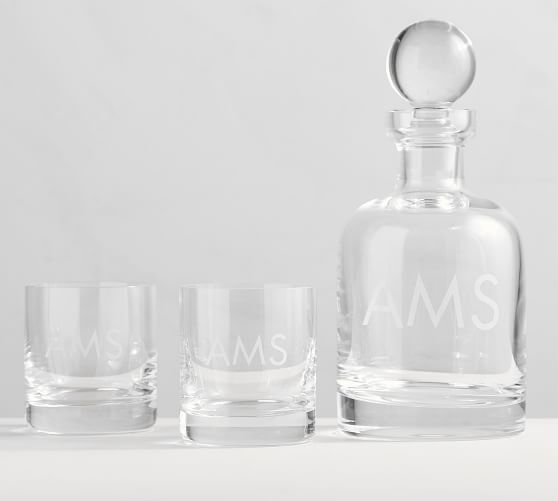 After Hours Liquor Decanter Set Bar Accessories Pottery Barn