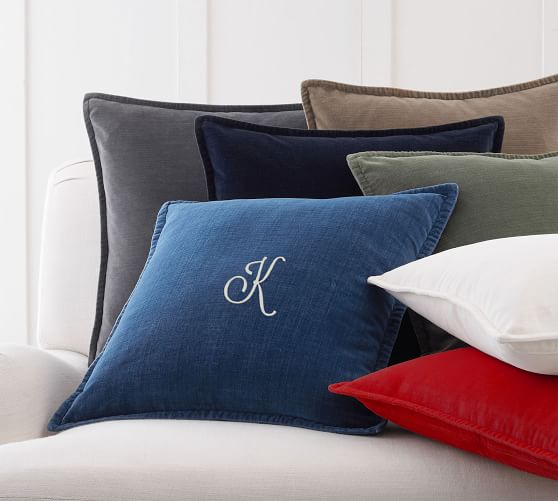 Washed Velvet Pillow Covers Pottery Barn