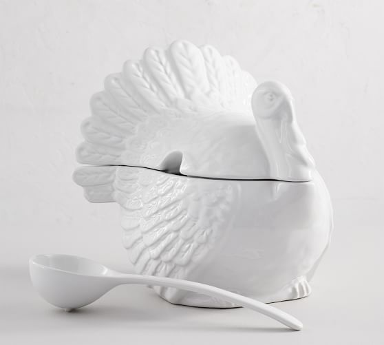 Turkey Soup Tureen with Ladle Pottery Barn