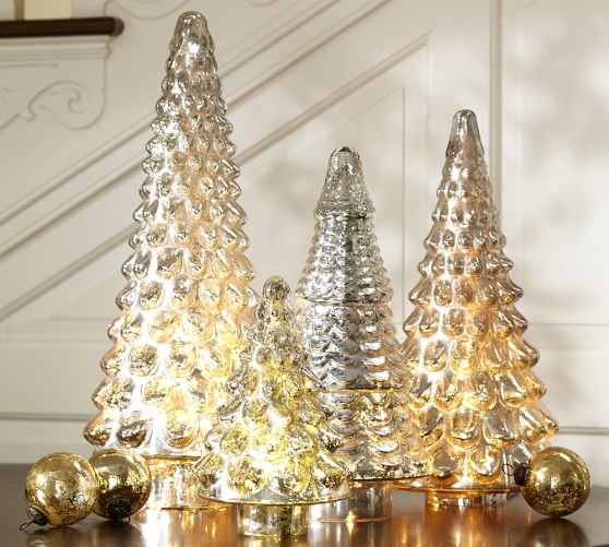 Mercury Glass Trees Pottery Barn