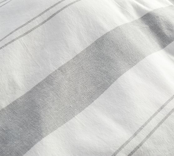 Serene Stripe Hemp Duvet Cover Shams Pottery Barn