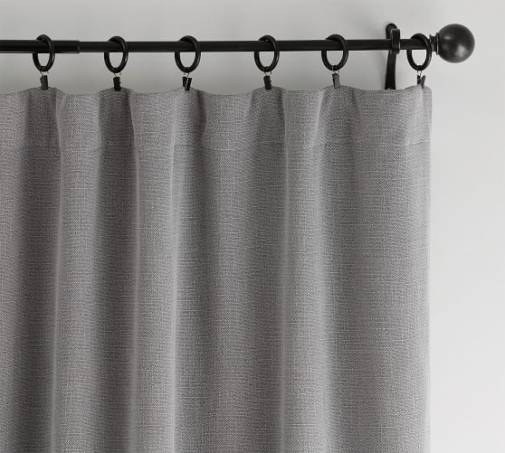 Ferguson Textured Cotton Curtain Gray Pottery Barn