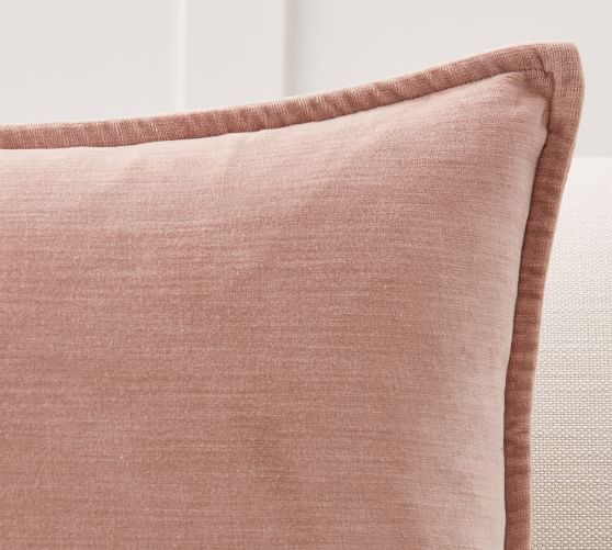 pink velvet pillow case