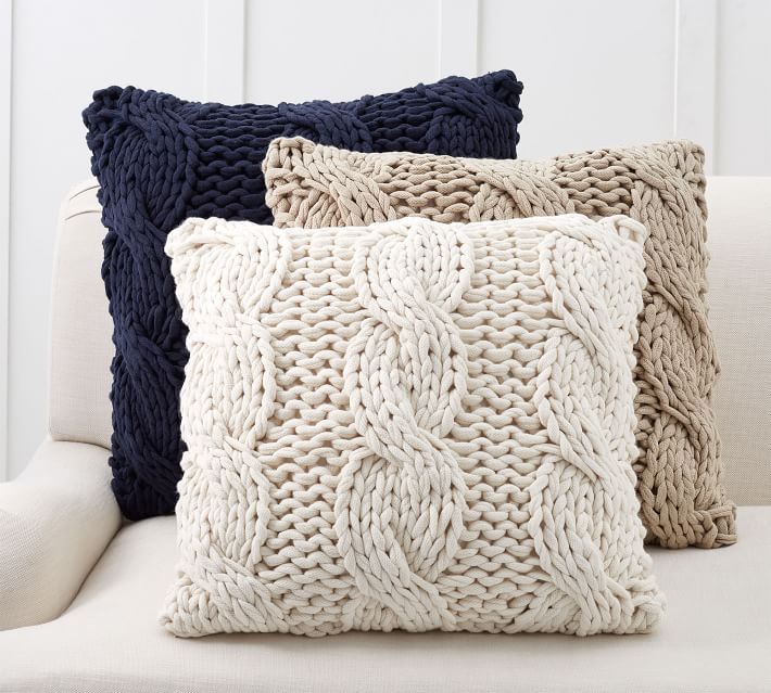 Colossal Handknit Pillow Cover