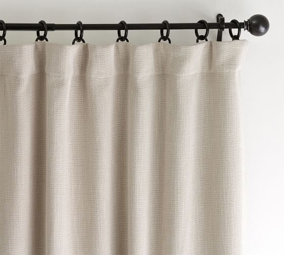 Ferguson Textured Cotton Curtain Flax Pottery Barn