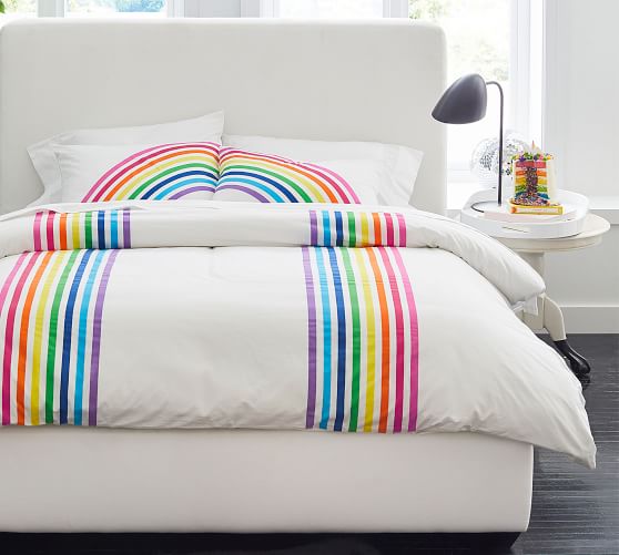 Flour Shop Rainbow Organic Cotton Duvet Cover Shams Pottery Barn