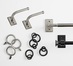 Metal Curtain Rods Window Hardware Pottery Barn