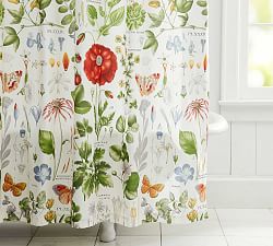 Square Monogram Shower Curtain Pottery Barn