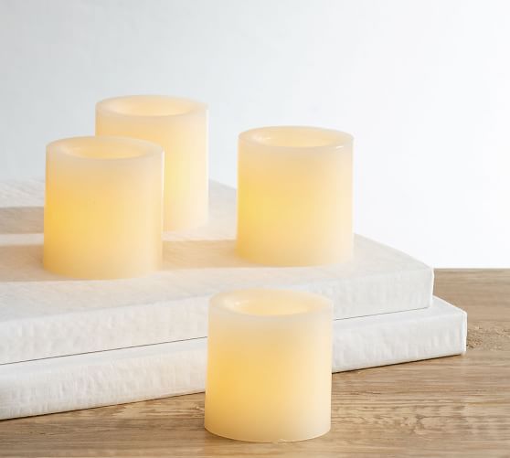 Flameless Wax Votive Candle Set Of 4 Pottery Barn