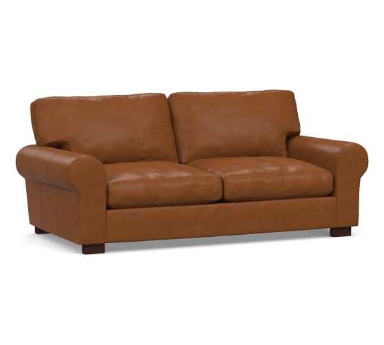 Turner Roll Arm Leather Sofa Pottery Barn