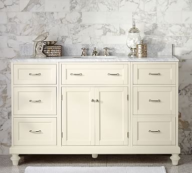 Custom Classic Single Sink Vanity 57 5 Pottery Barn