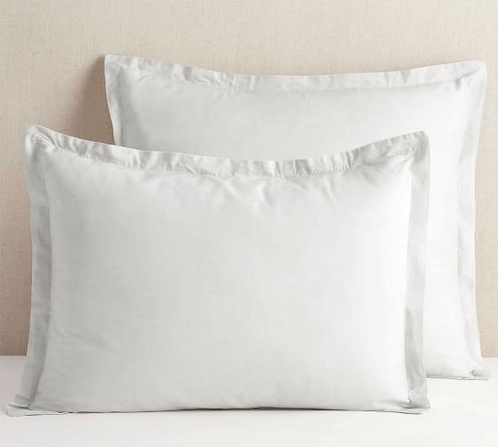 Spencer Washed Organic Cotton Pillow Shams Heathered Gray