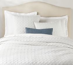 Dark Blue Matelasse Coverlet Pottery Barn