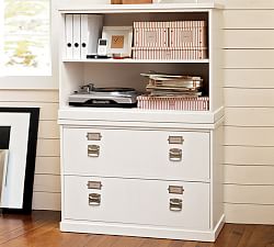 White Desk Bookcase Combination Pottery Barn