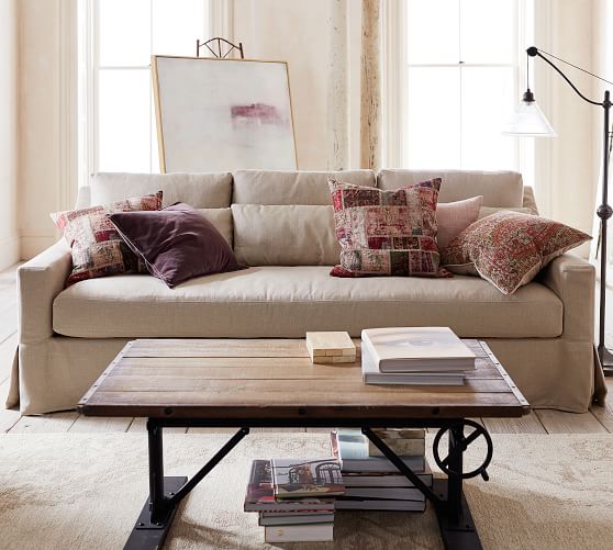 York Slope Arm Deep Seat Slipcovered Sofa
