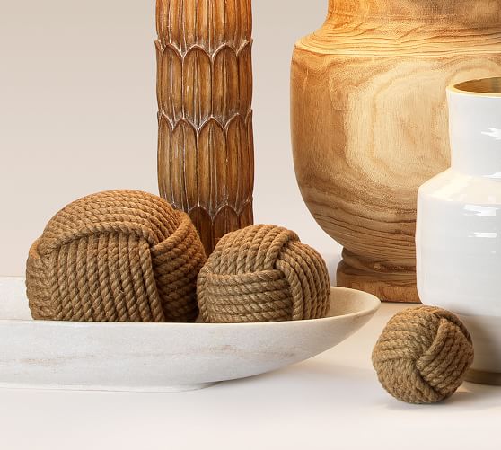 Decorative Jute Balls Set Of 3 Pottery Barn