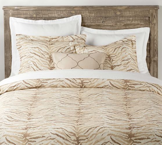 Zebra Print Patterned Duvet Cover Pottery Barn