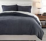 Honeycomb Cotton Duvet Cover, Full/Queen, Midnight