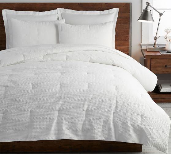 Waffle Weave Textured Comforter Pottery Barn