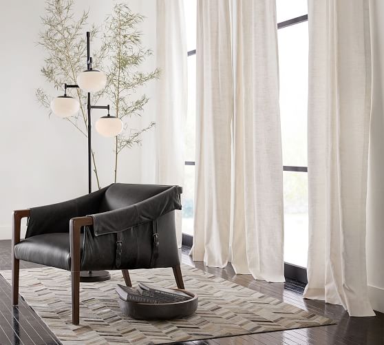 Gray Multi Chevron Leather Rug Patterned Rugs Pottery Barn