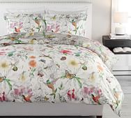 Hummingbird Reversible Duvet Cover Sham Pottery Barn
